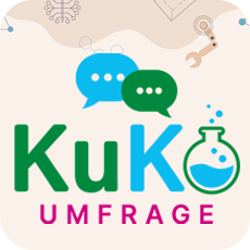 Logo der KuKo-Umfrage 2026 mit Sprechblasen und Laborkolben-Symbol.