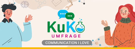 Two people in conversation, text reads