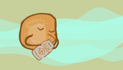 A cell holding a bottle of EtOH (ethanol) slowly turns green